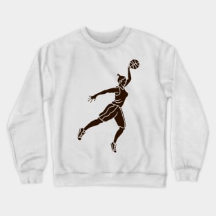 silhouette of female basketball player Crewneck Sweatshirt
